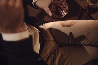 Exzellente Cognacs und Whiskeys in der Zigarren Lounge
